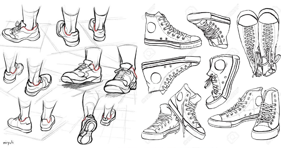 【CG插画参考】一组鞋子的绘制参考