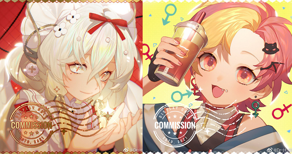 【CG插画欣赏】来自画师 H喵 的绘画作品！
